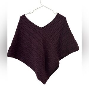 Ann Taylor Loft purple sweater poncho | one size